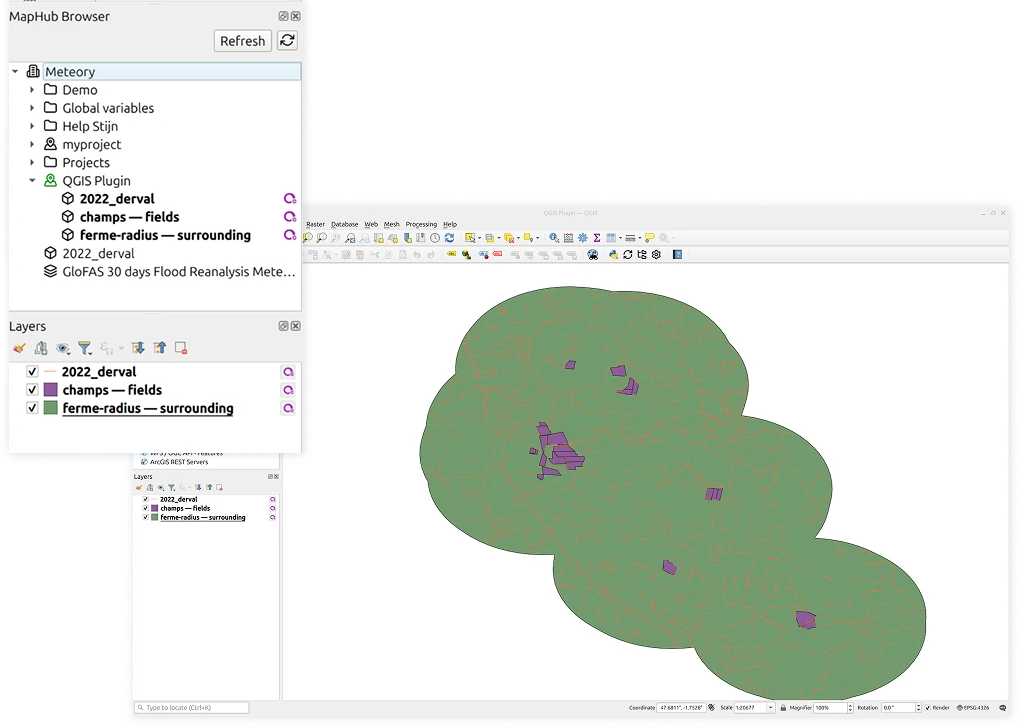 Maphub.co QGIS browser